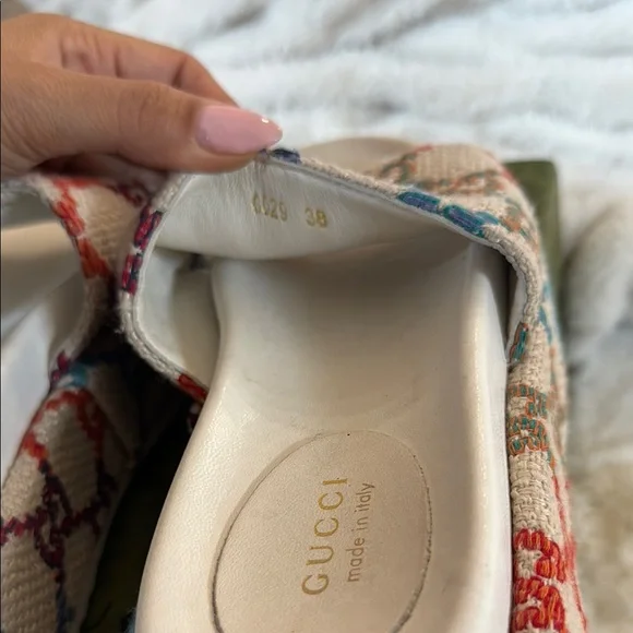 COPY - Gucci Angelina platform multicolor canvas monogram GG slide sandals - Picture 6 of 10